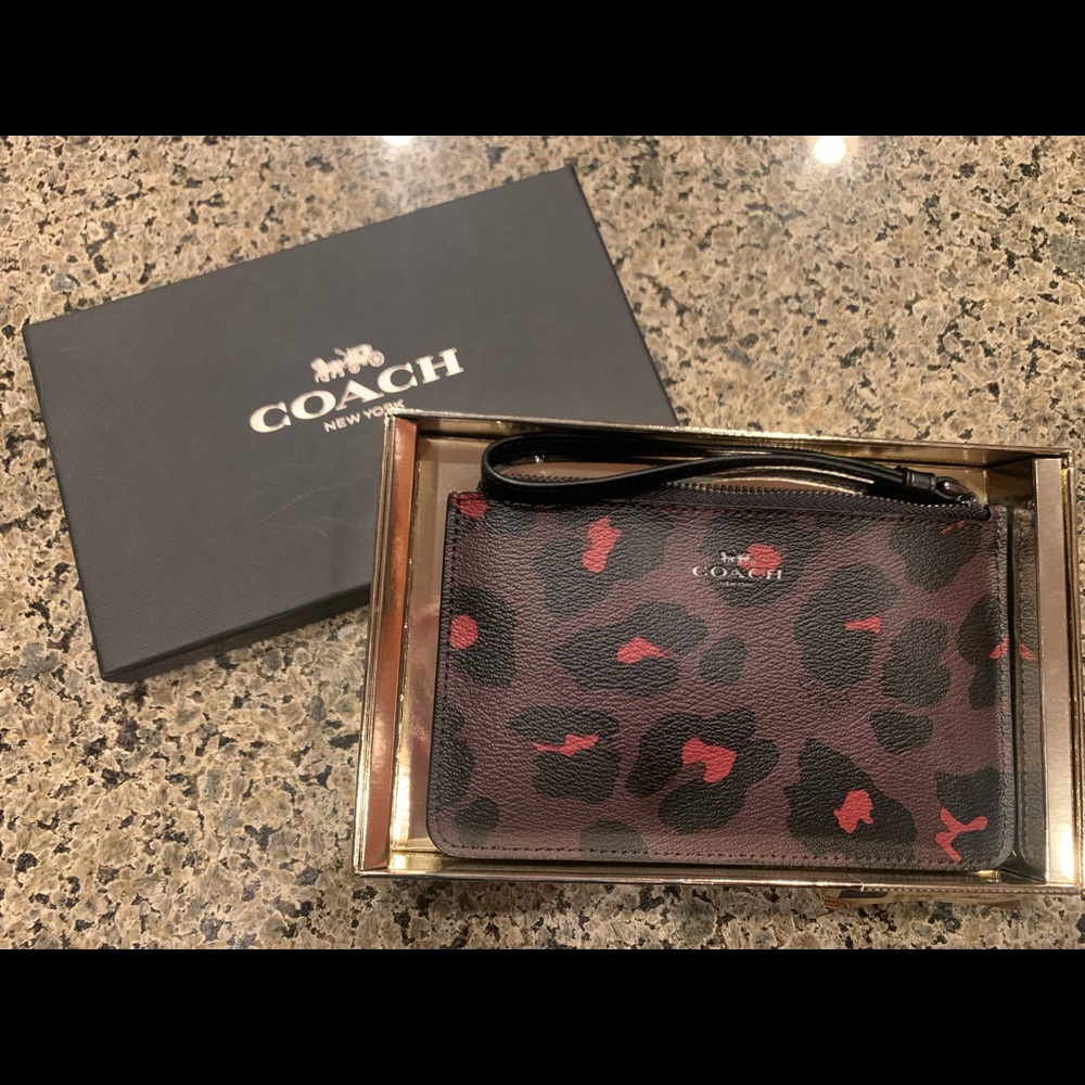 Coach Wristlet with Animal Print